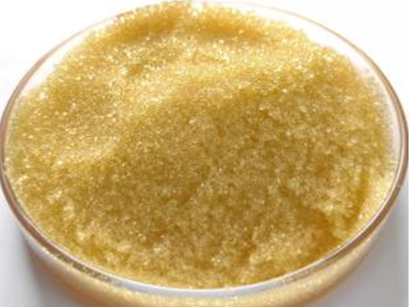 Gel cation exchange resin