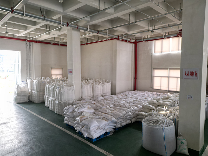 Macroporous cation resin